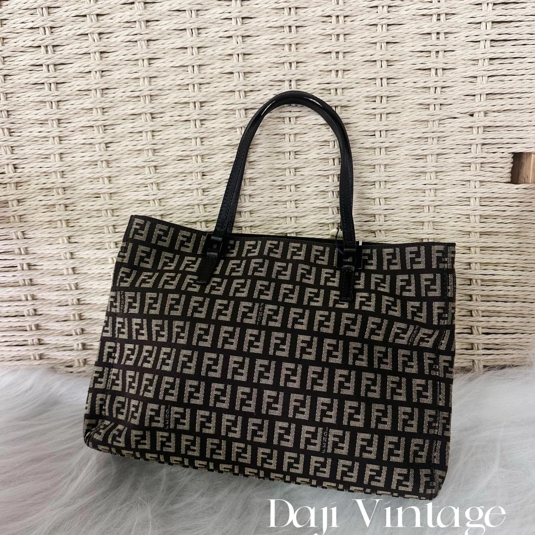 大吉中古/芬迪fendi小老花托特手提包