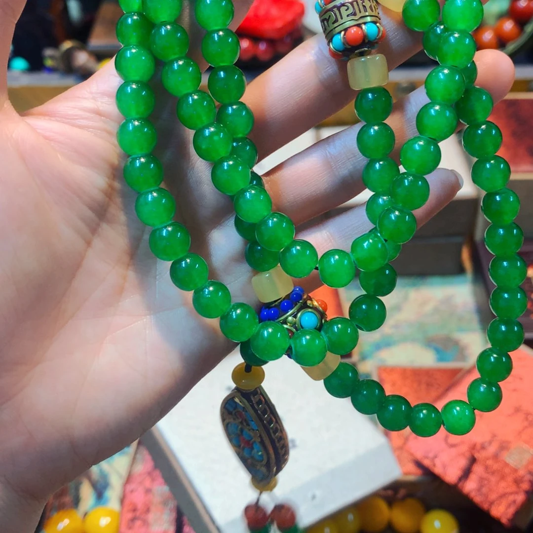 和田玉（碧玉）颈饰未镶嵌