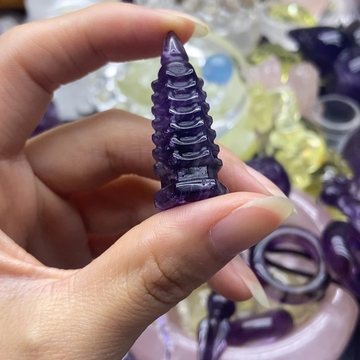 水晶珠宝半成品未镶嵌摆件