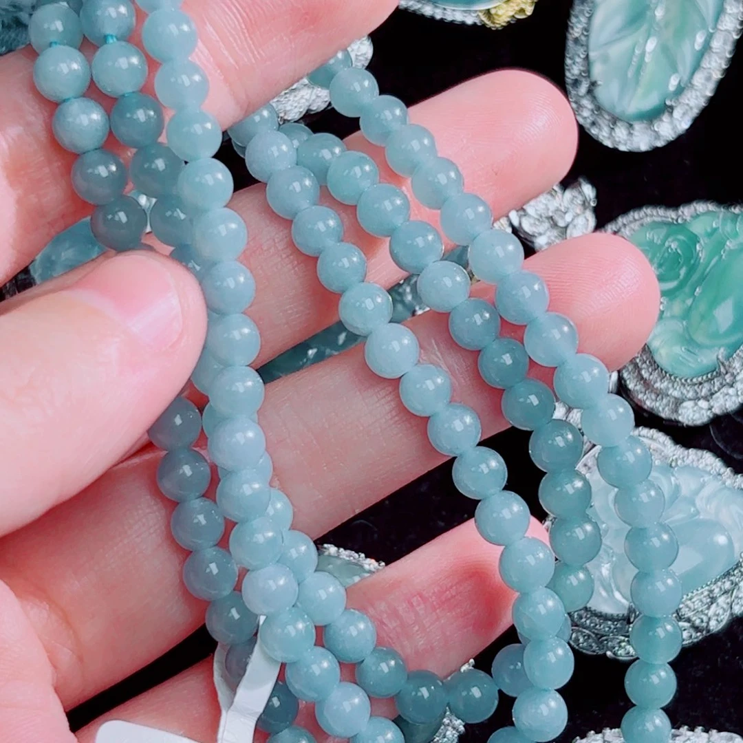 翡翠颈饰未镶嵌5mm珠链