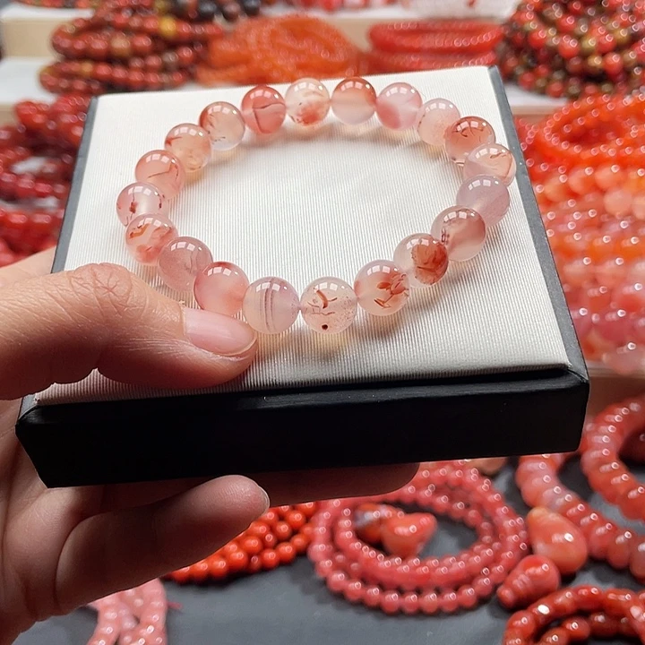 南红玛瑙未镶嵌手链