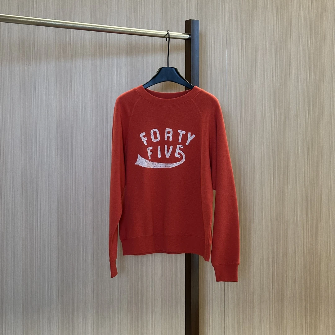 WMM蕃茄红长袖卫衣圆领字母加厚女四秋冬百搭时尚宽松