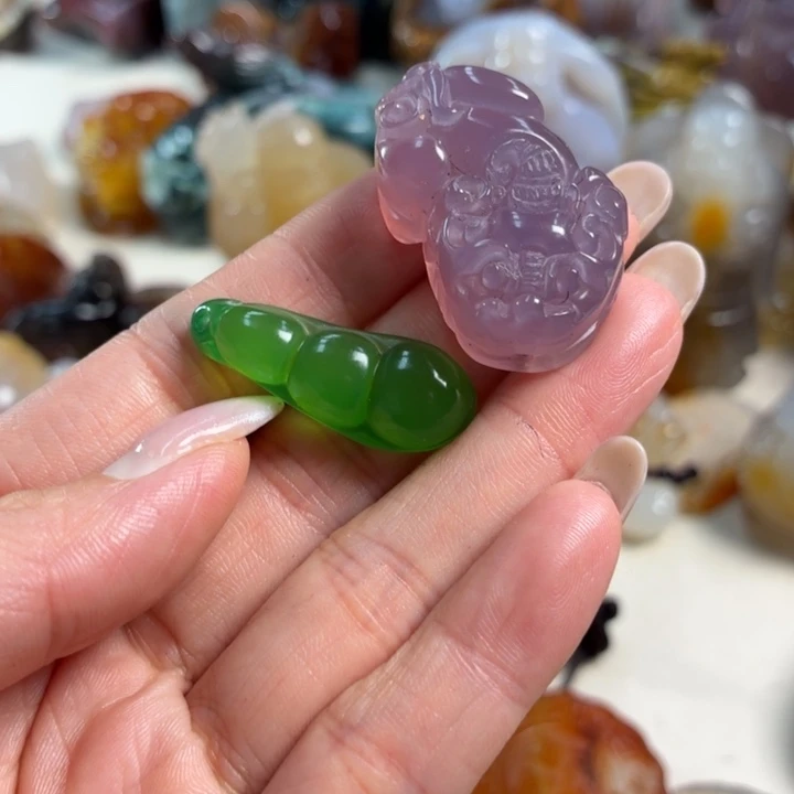 单***狗玛瑙/玉髓未镶嵌吊坠(不含链)