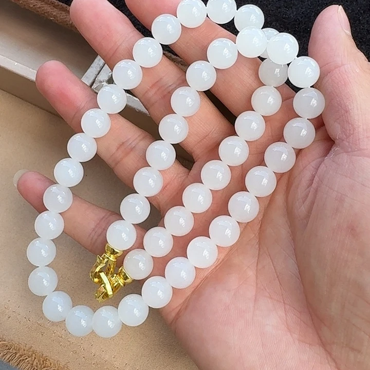 和田玉（白玉）未镶嵌项链飞**儿精品收藏级大高货项链