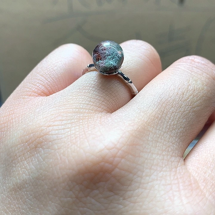 水晶水晶戒指银S925镶嵌