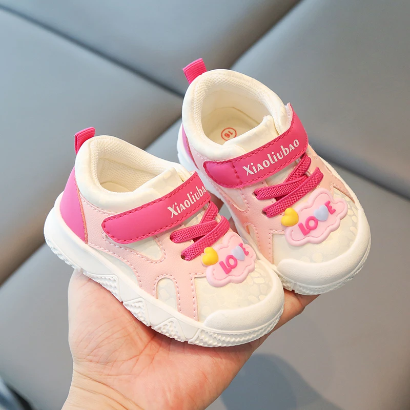 春秋宝宝学步鞋1-4岁婴幼儿软底机能鞋女童皮面鞋小童宝宝学步鞋