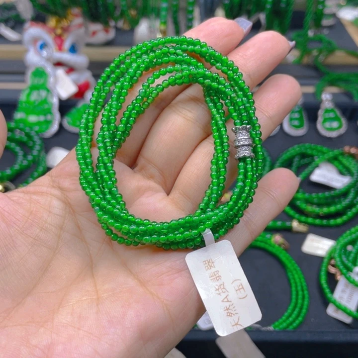 翡翠未镶嵌颈饰麻花链