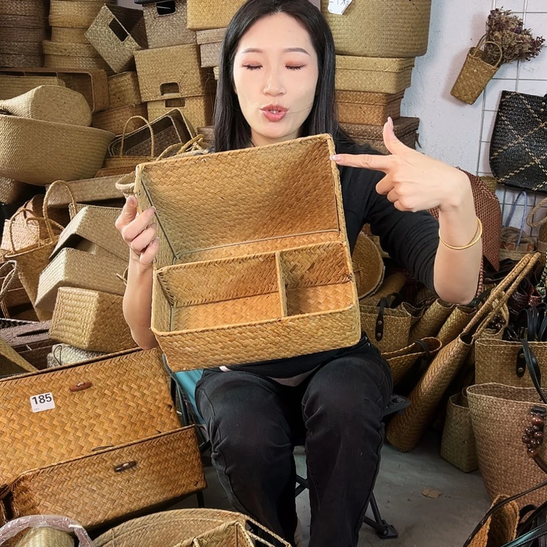编织带草编包/草编收纳盒微瑕疵