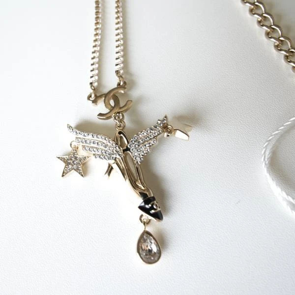 95新 Chanel/香奈儿 Chanel23C高跟鞋满钻翅膀项链