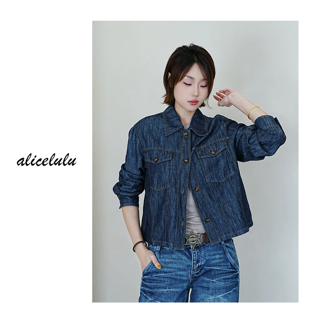 1alicelulu松弛外套牛仔拼接百搭灵动简约通勤71013Y
