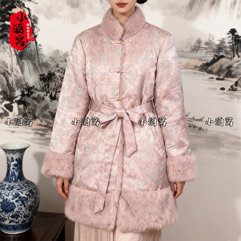 [岁宜-长款]小酒窝新国风 新中式时尚气质双面外套-88