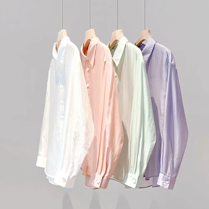 【Xcenn】*丁达尔*凉感兰精天丝防晒衬衫女2025夏新款轻薄透气衬衣