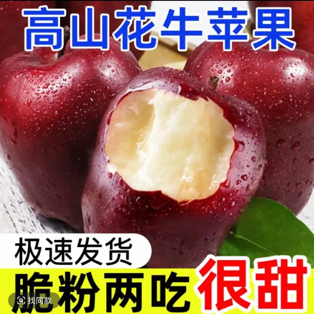 甘肃天水花牛苹果当季新鲜水果脆粉两吃