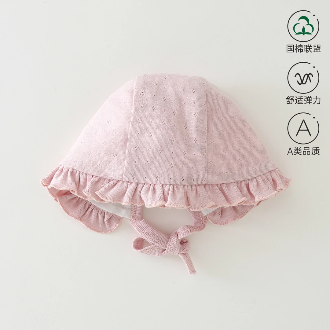 【CCIA敏肌衣】新生儿保暖帽子无骨婴幼儿a类防风帽子双层宝宝胎帽