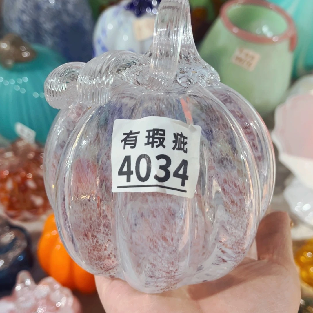 南瓜4034 家悦美居琉璃摆件瑕疵