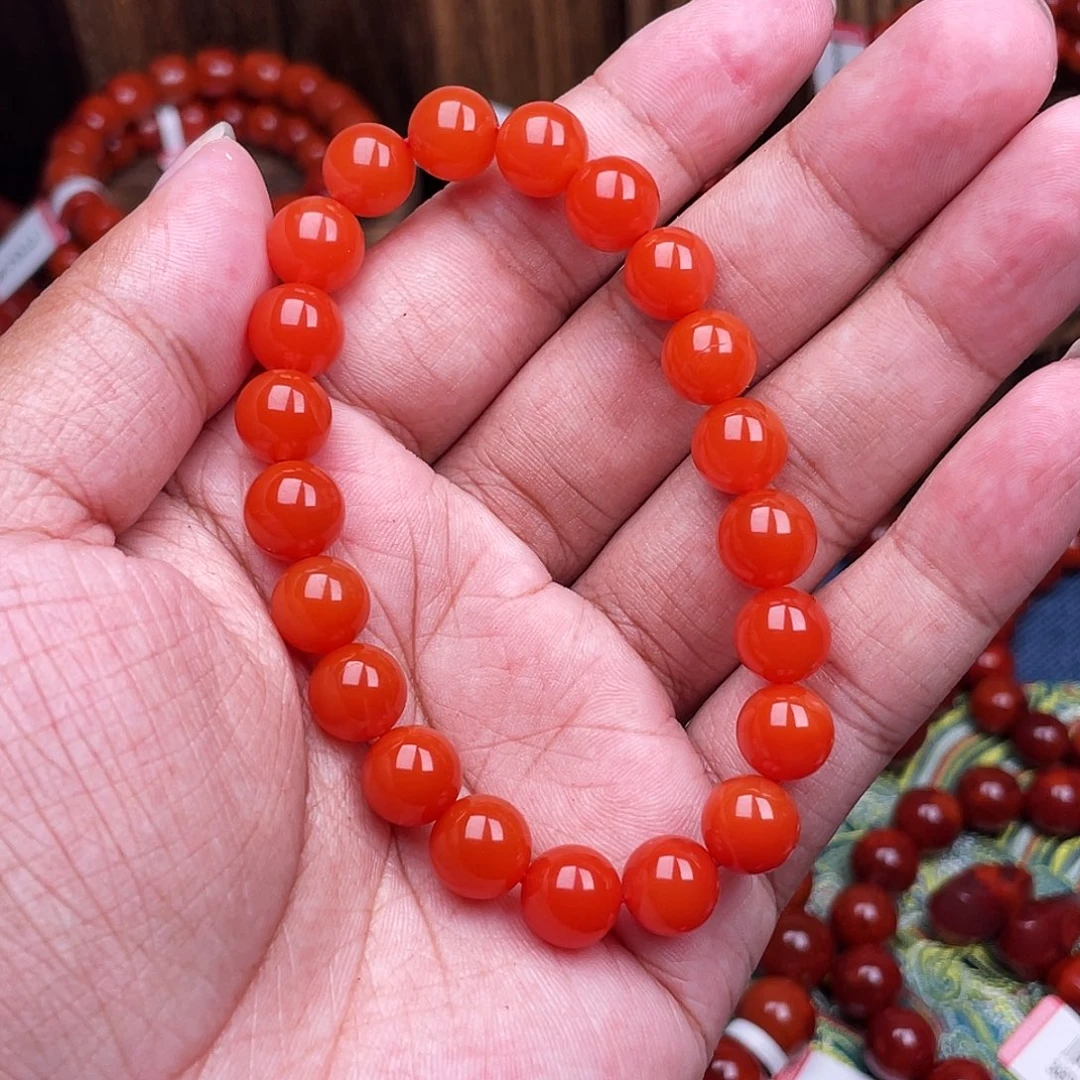 南红玛瑙未镶嵌手链南红保山卡9手串