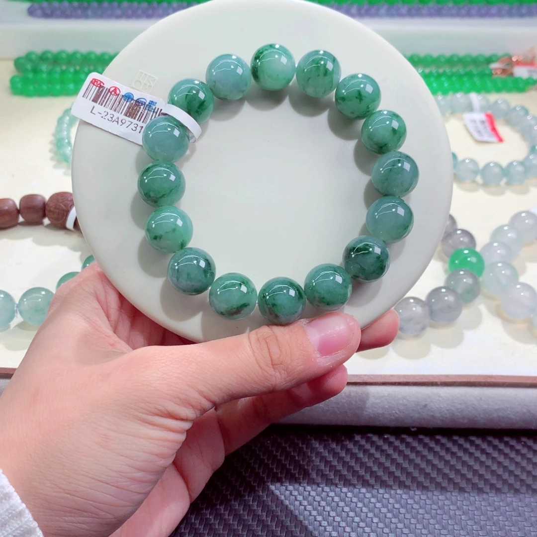 翡翠未镶嵌手链卡13.1