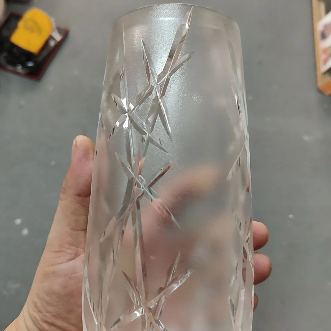 蓝***堂水晶玻璃吸管款花瓶