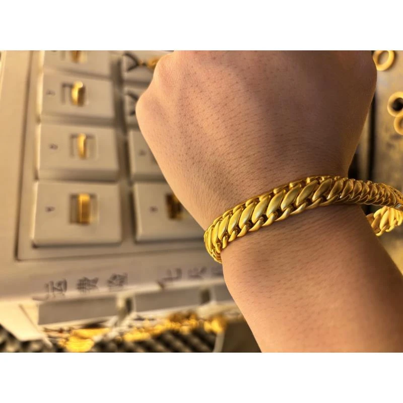 合金手链 合金手链 金之秀珠宝 三马鞭马蹄链国风