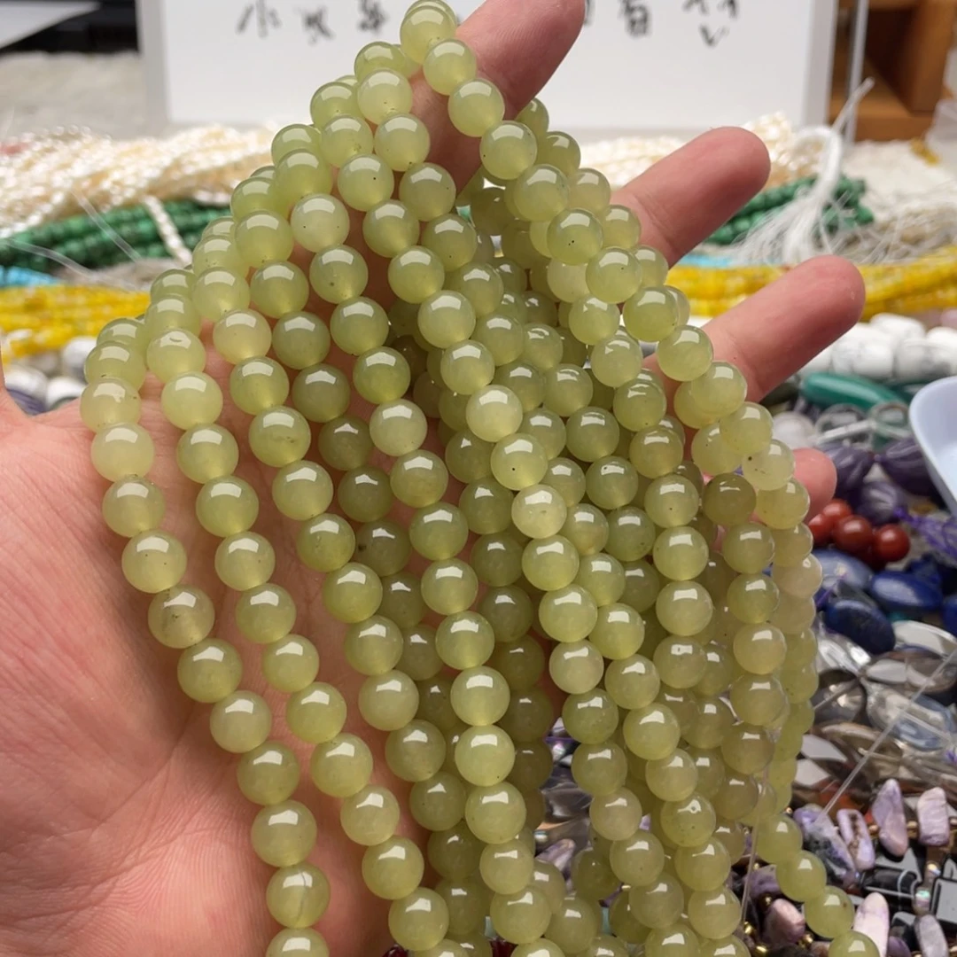 玛瑙/玉髓合金珠宝半成品两条装卡8mm天清冻圆珠