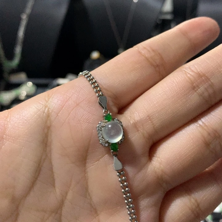 翡翠银S925镶嵌戒指