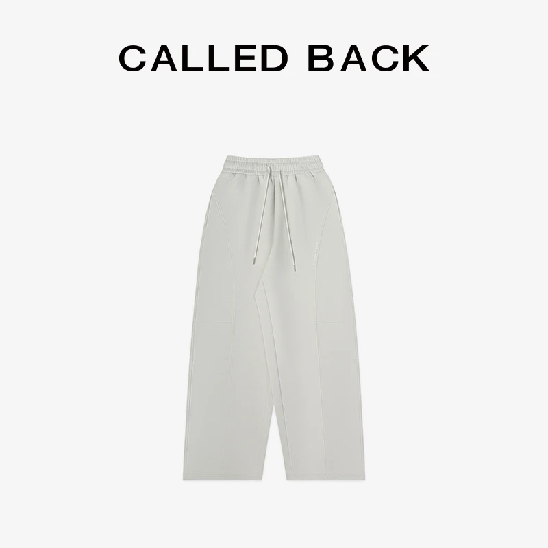 CALLED BACK新款休闲百搭休闲宽松遮肉显瘦阔腿灰色卫裤112502