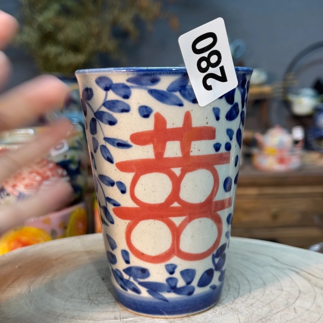 杯素浅陶瓷手工手绘