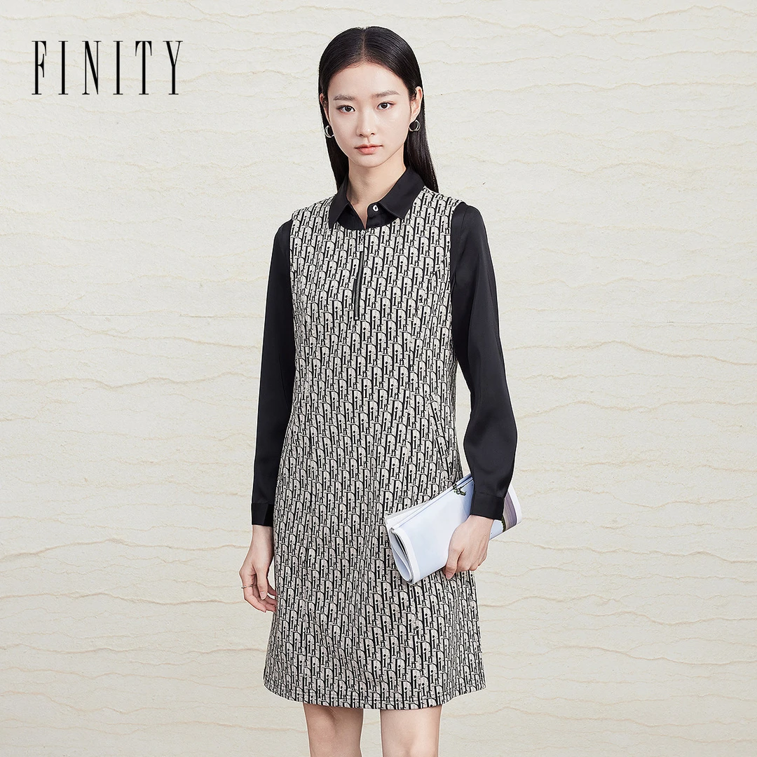 【籽言专属】FINITY 新款连衣裙气质时尚女士休闲裙子 F20WC1122L
