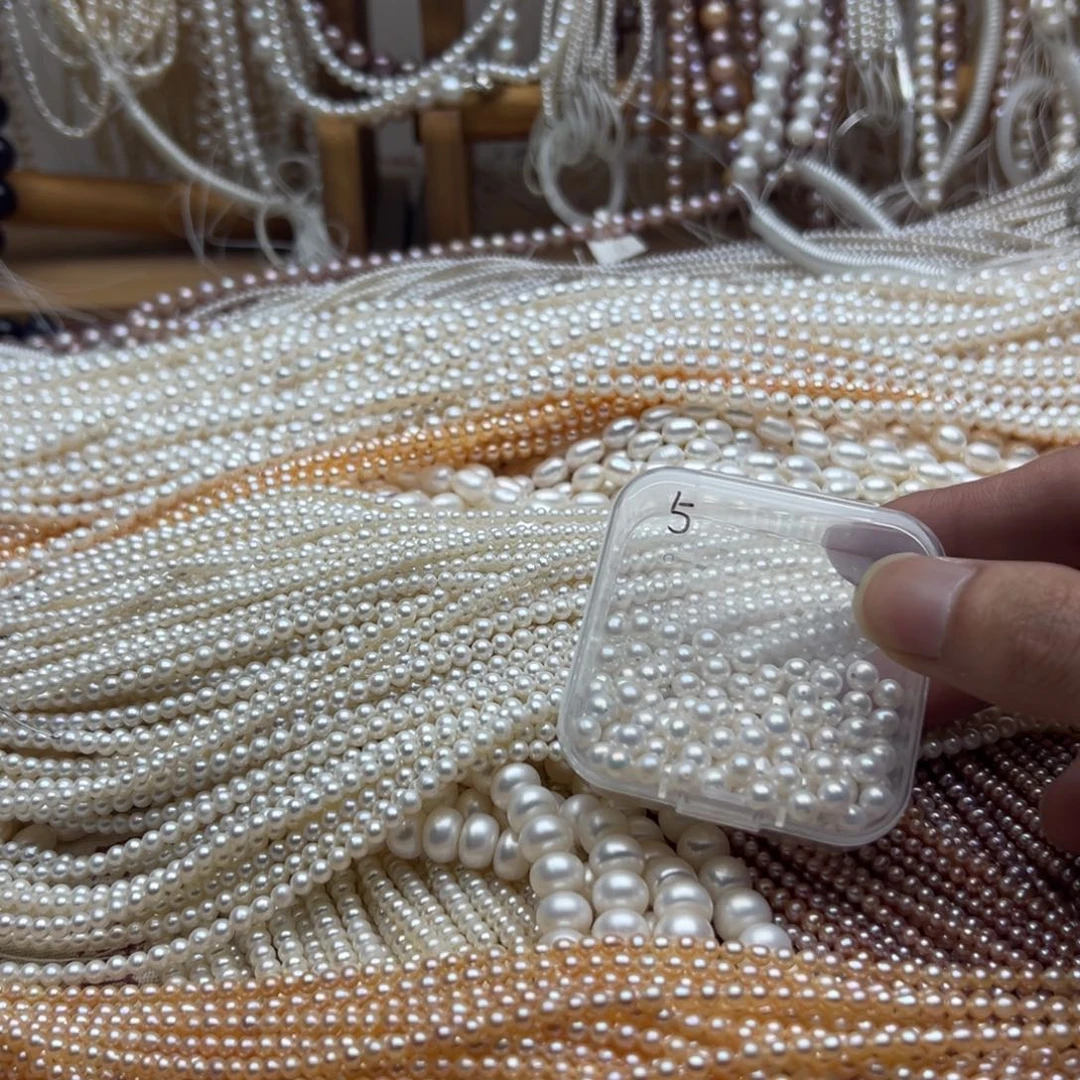 晚***河淡水珍珠半成品未镶嵌卡5圆18厘米多发点