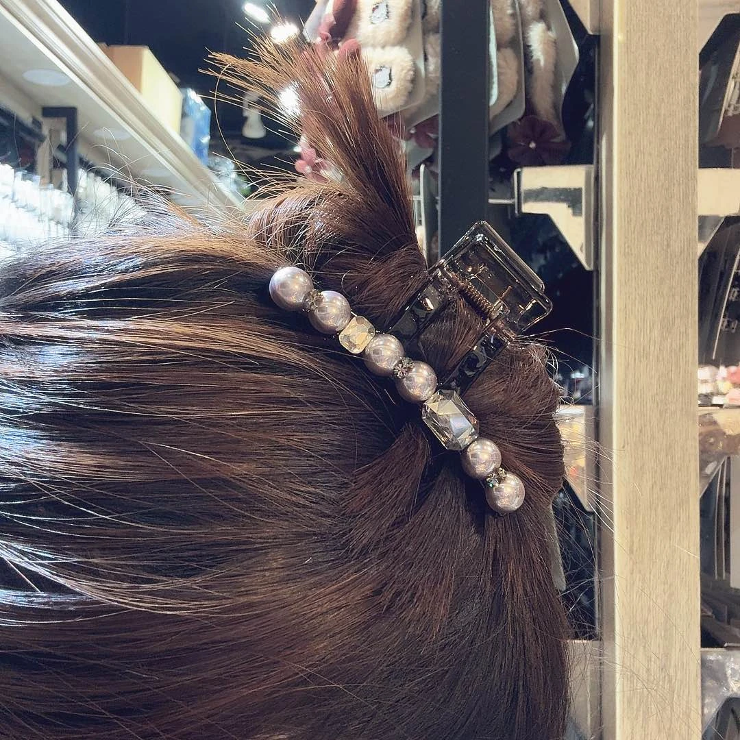 皮质铁合金深透咖色8厘米珍珠