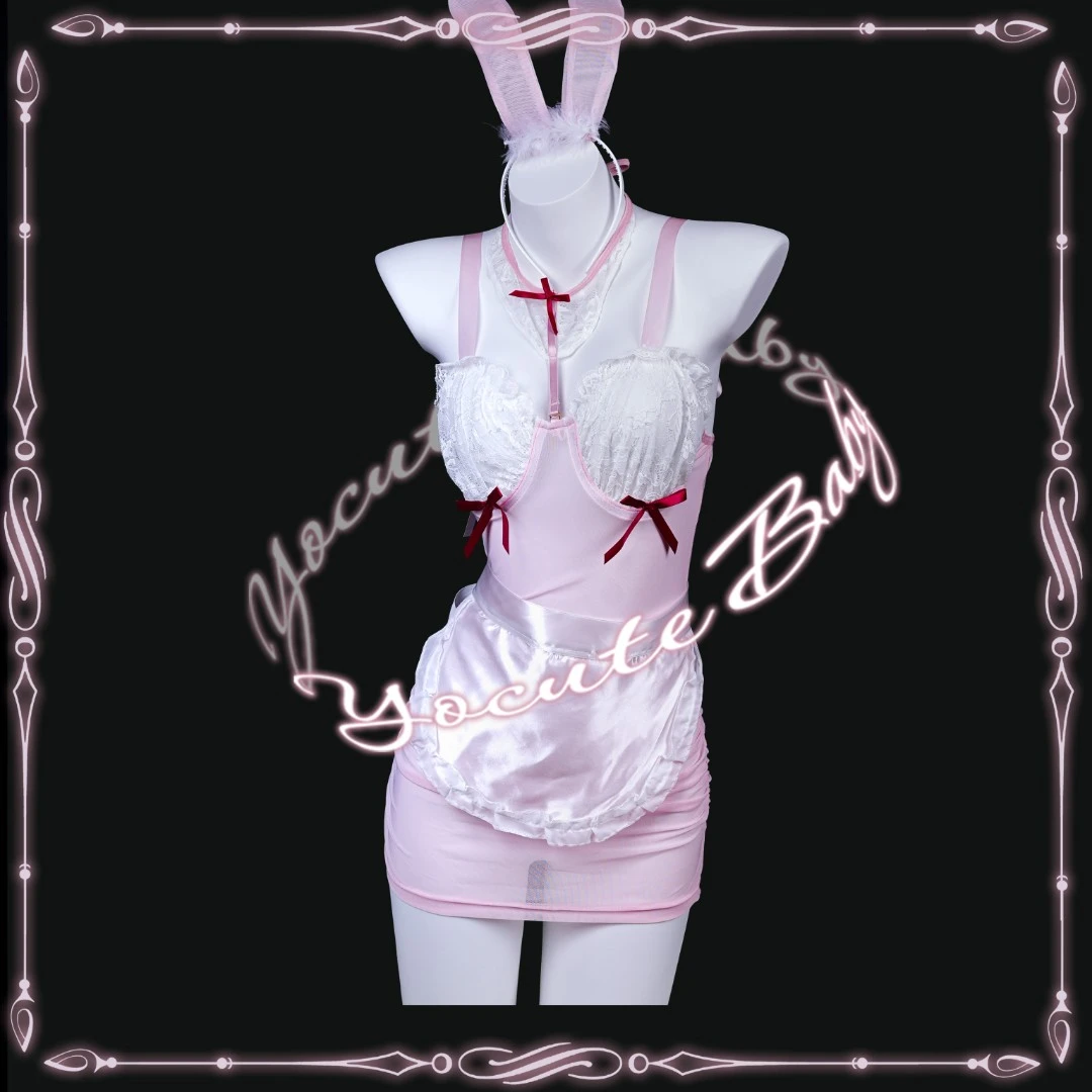 Yocute Baby/性感粉粉兔兔透明连体裙兔女郎
