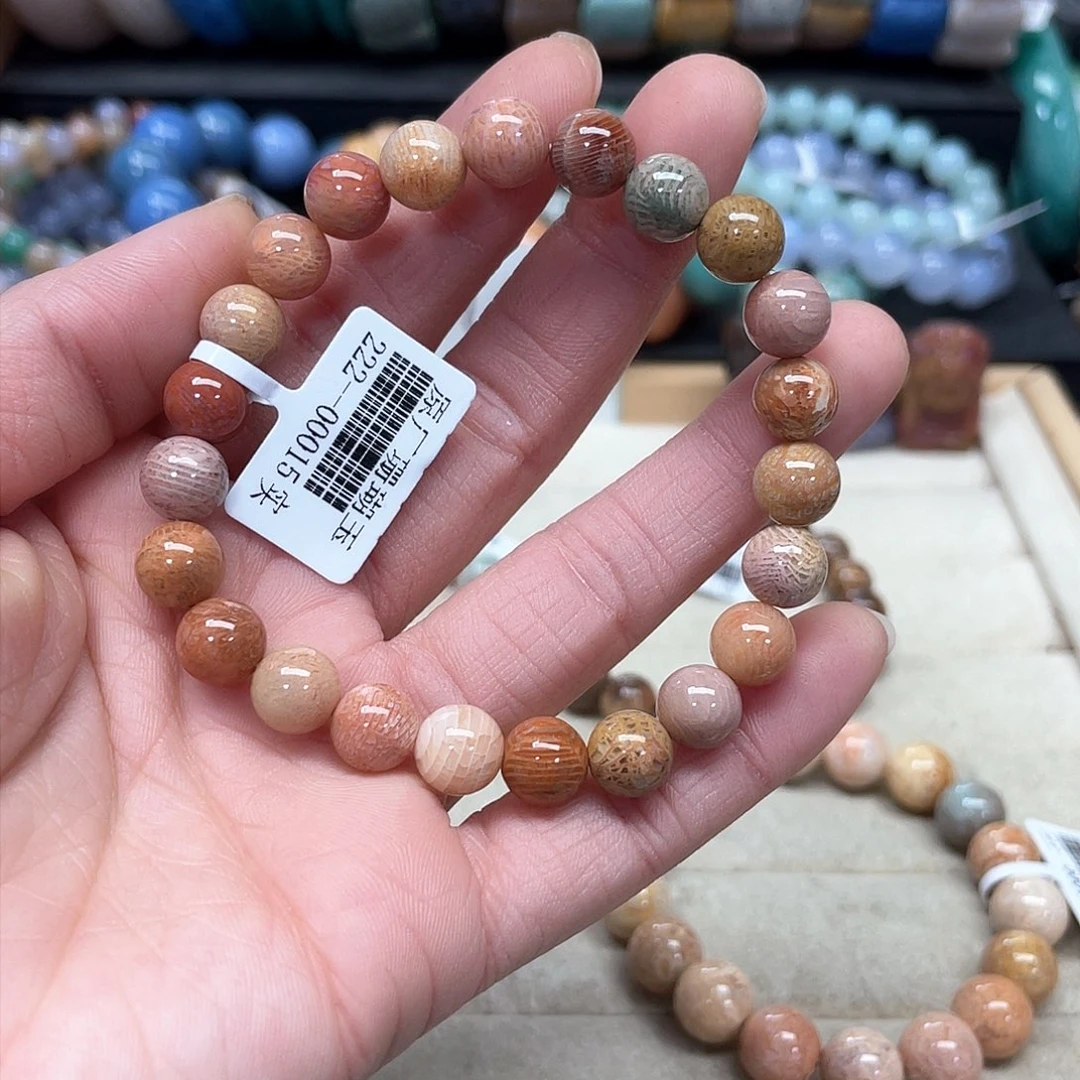 硅化珊瑚（珊瑚玉）手链未镶嵌起**品336