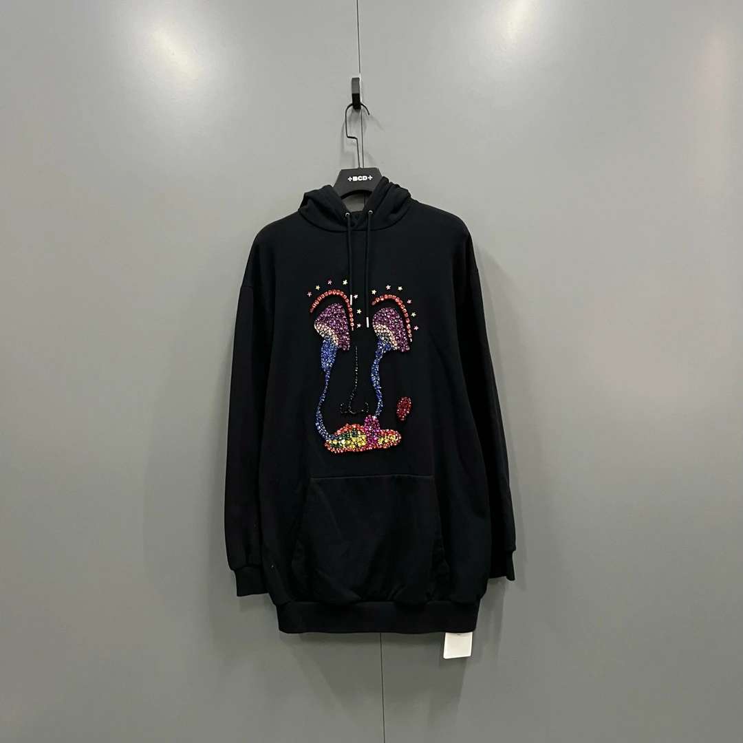 95新 Celine/思琳 q215 艺术家刺绣帽衫 XS码 fg204708