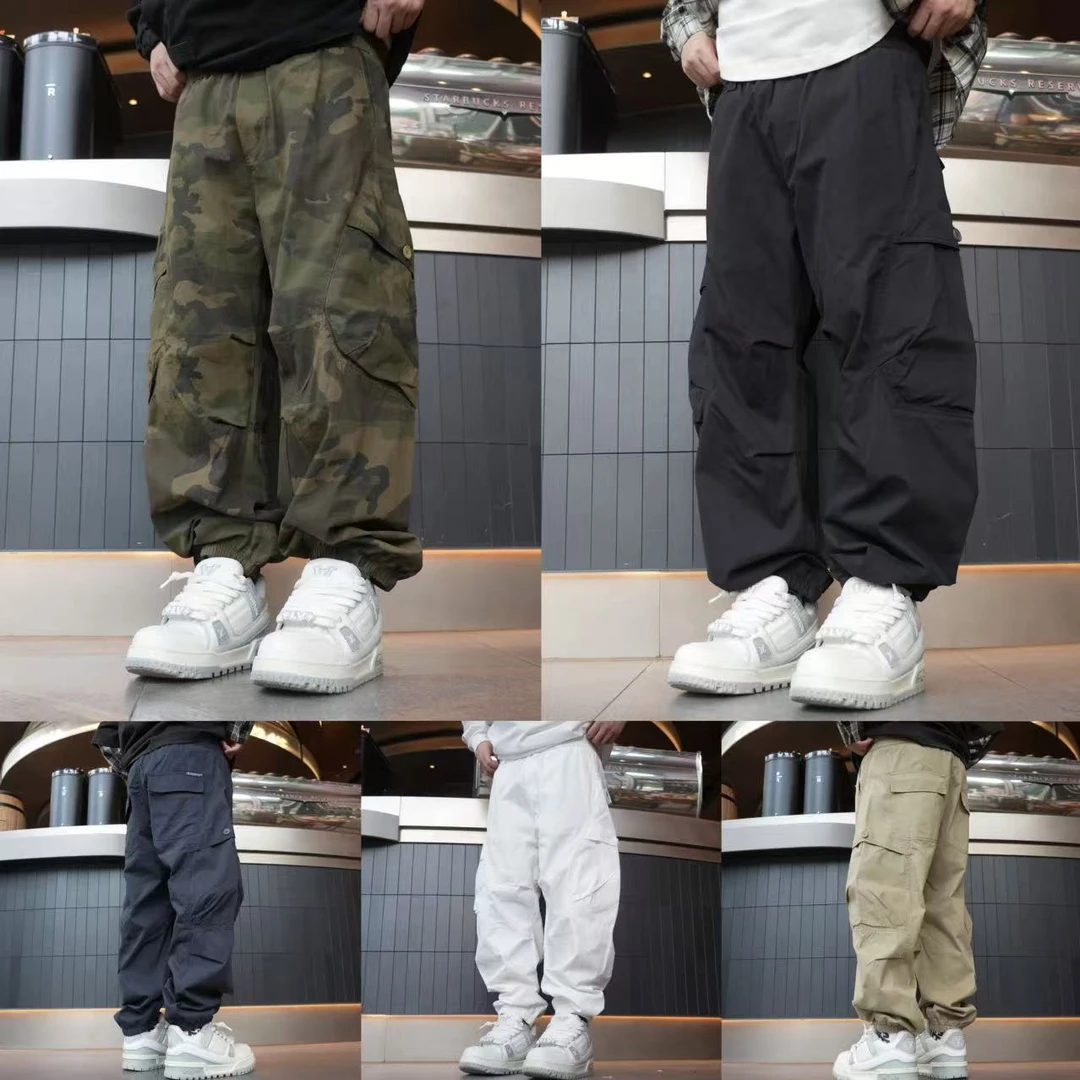 秋季新款工装棉布大口袋运动裤宽松束脚休闲裤038+102