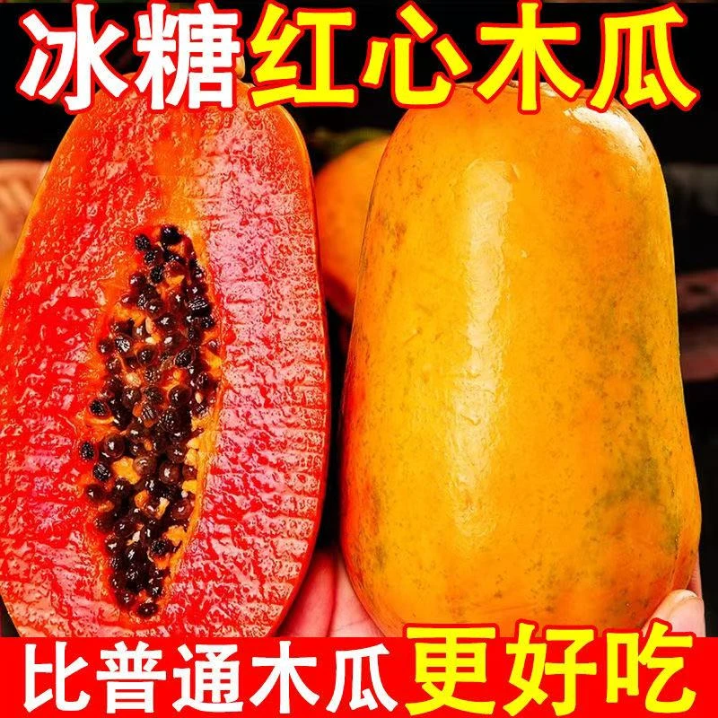 正宗冰糖红心木瓜新鲜当季水果孕妇适用香甜细腻好吃木瓜