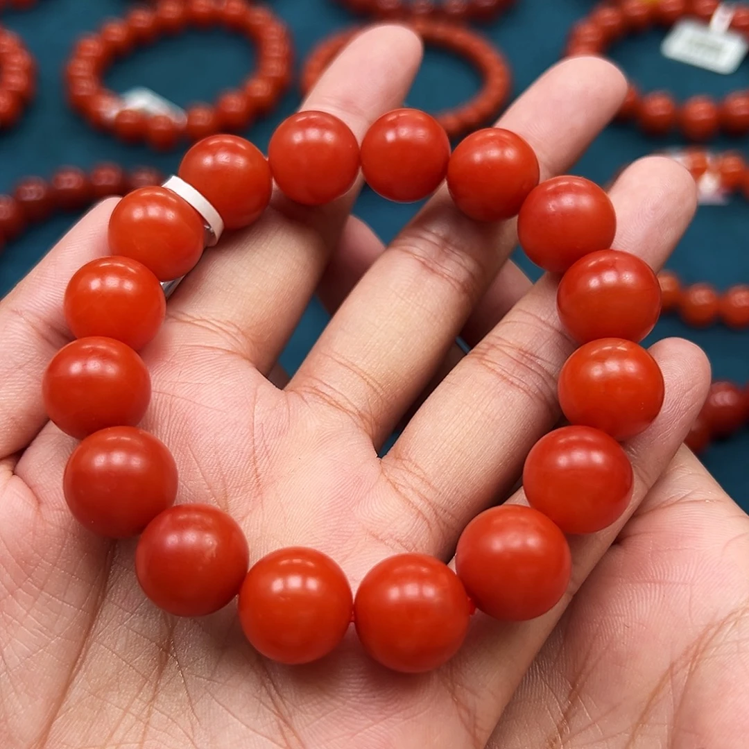 南红玛瑙未镶嵌手串保山哑光传承级南红13