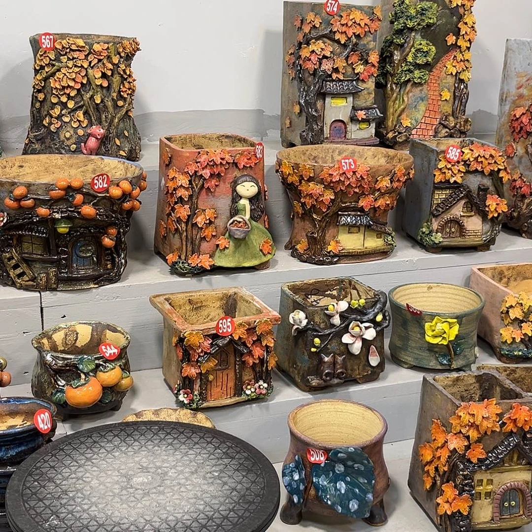 4 号陶然花器多肉植物手工花盆