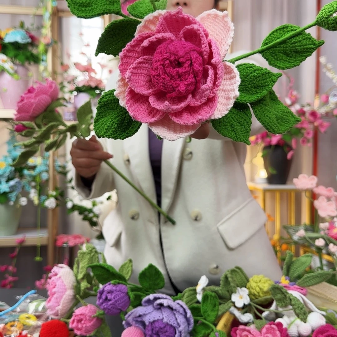 纯手工钩织钩织花束