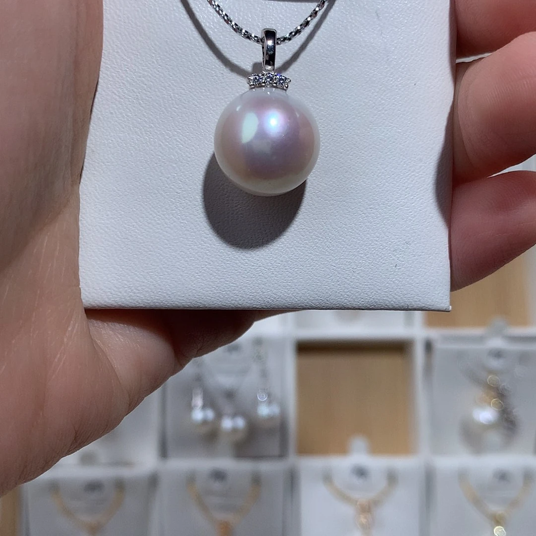 淡水珍珠颈饰银S925镶嵌