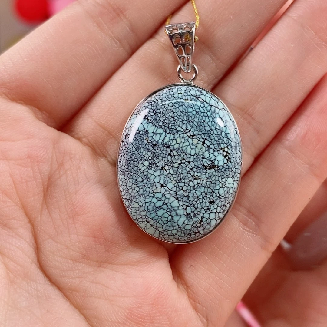 绿松石银S925镶嵌珠宝奇石