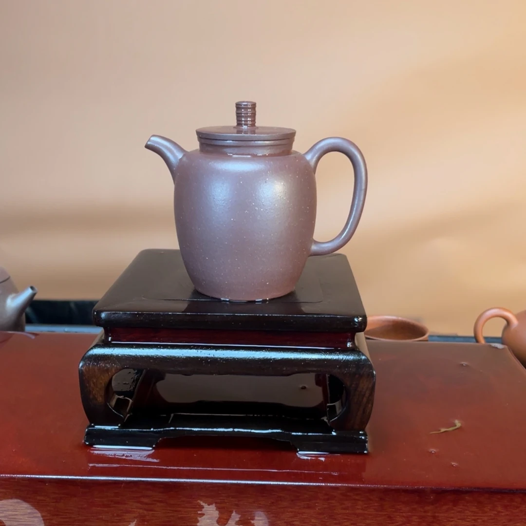 紫砂茶壶高端230cc紫泥橄榄壶