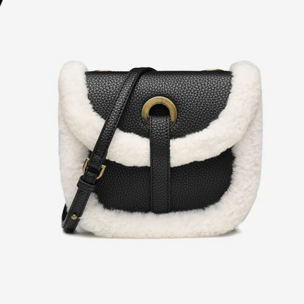 毛毛马鞍包 斜挎包