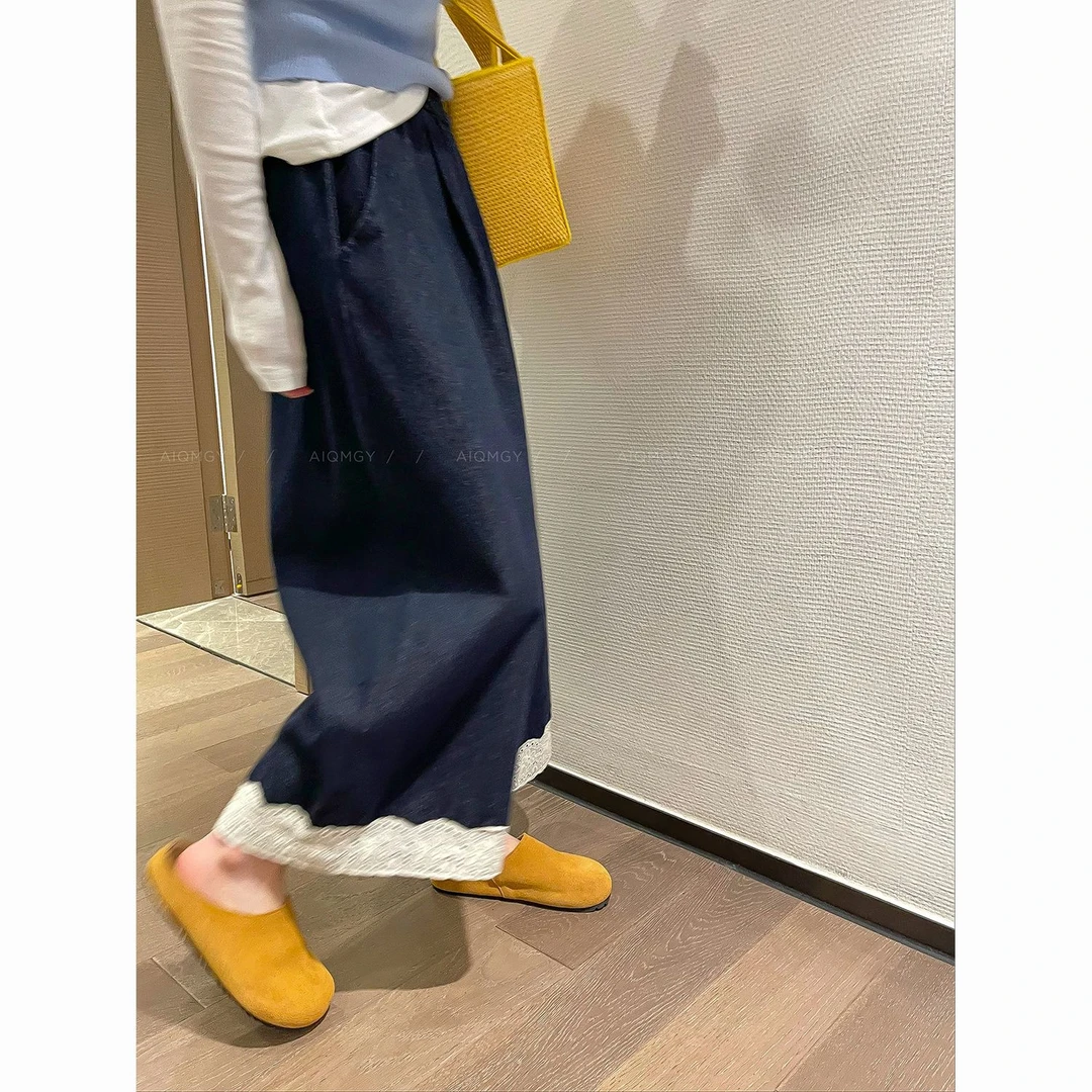 1835天丝牛仔性感风慵懒风女夏季阔腿裤牛仔裤直筒韩版