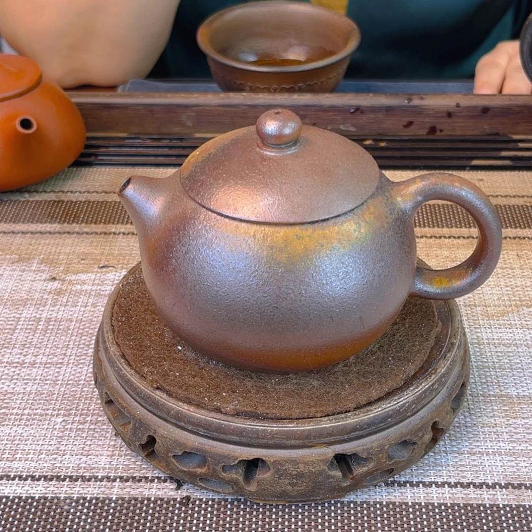 茶壶紫砂瑕品紫泥260cc