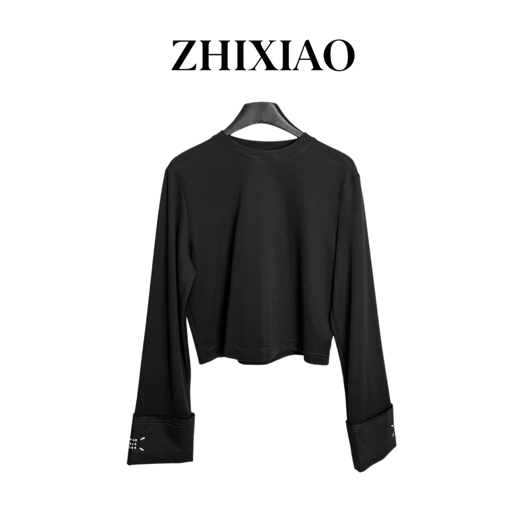 【ZHIXIAO】秋冬新款：短款圆领长袖上衣92527