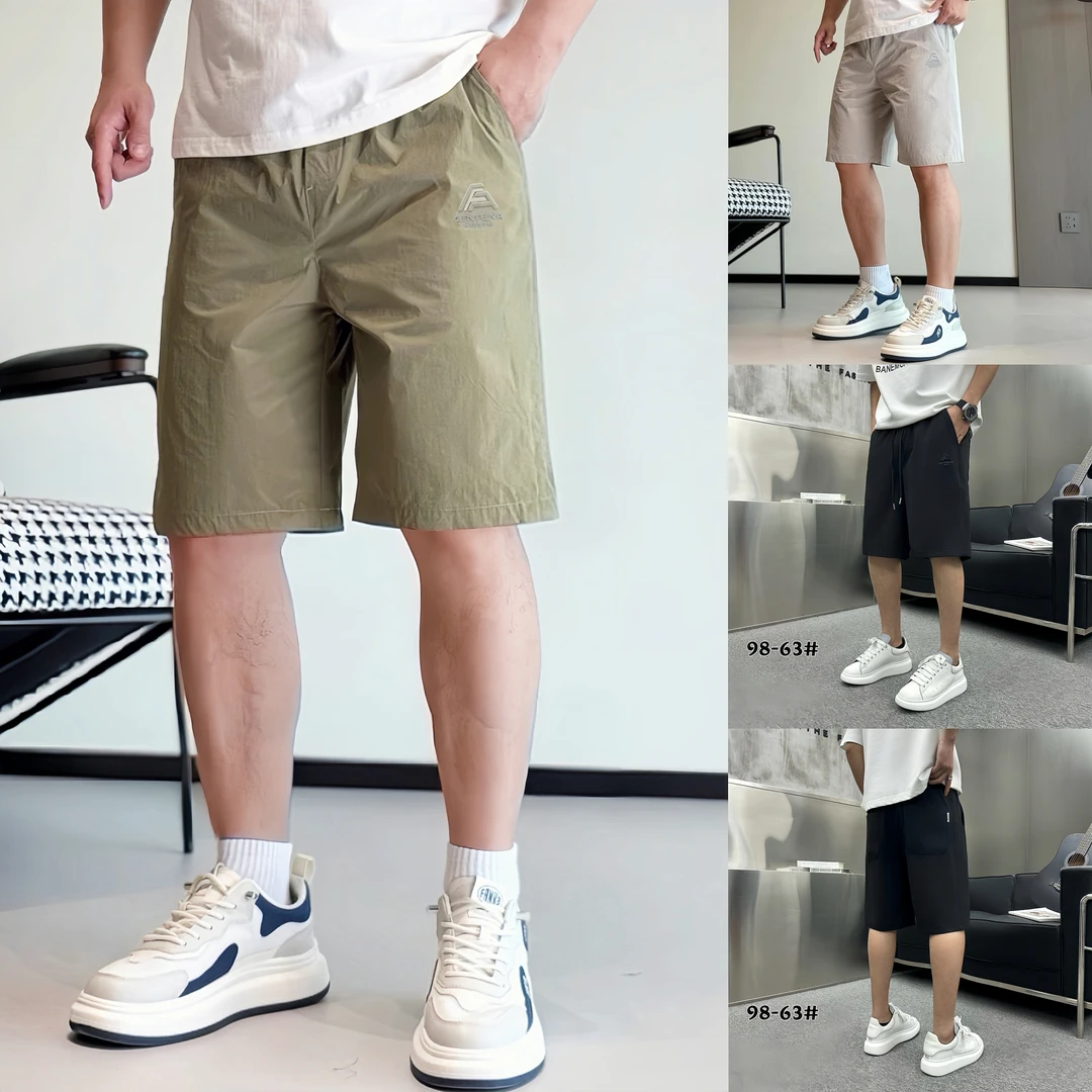 【冰丝速干弹力短裤】63夏季休闲百搭薄款户外透气凉感男士五分裤