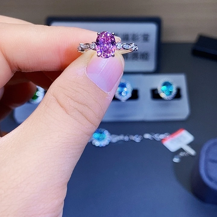 戒指碧玺银S925镶嵌