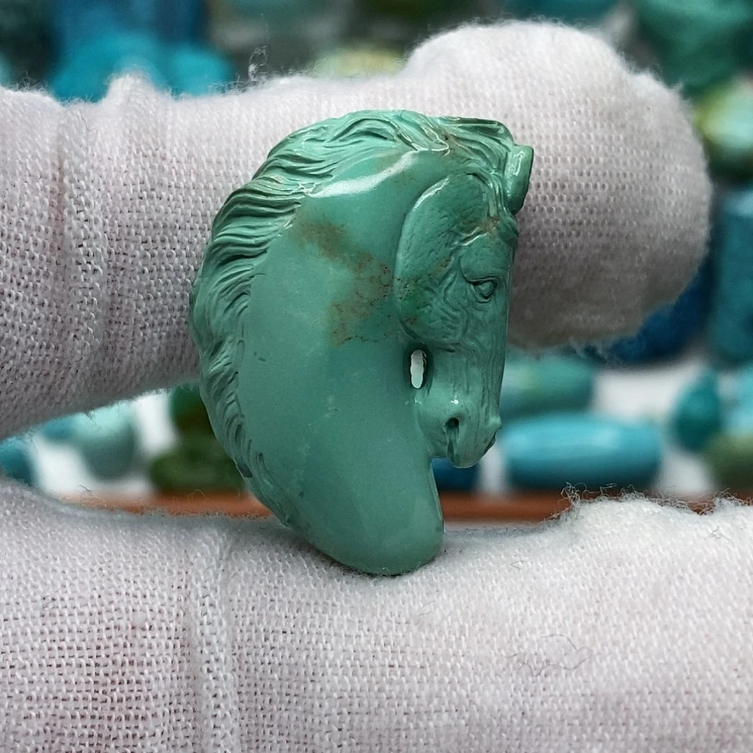 绿松石未镶嵌天然原矿 带武汉地大证书