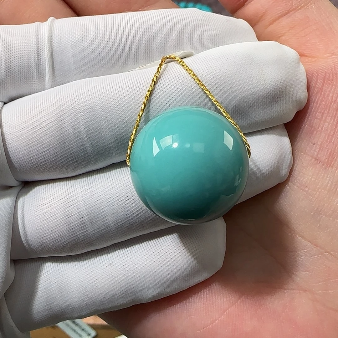 绿松石未镶嵌19mm➕单珠