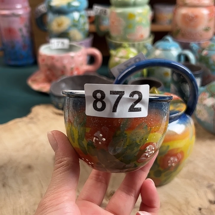椿***栀景德镇陶瓷手绘作品872